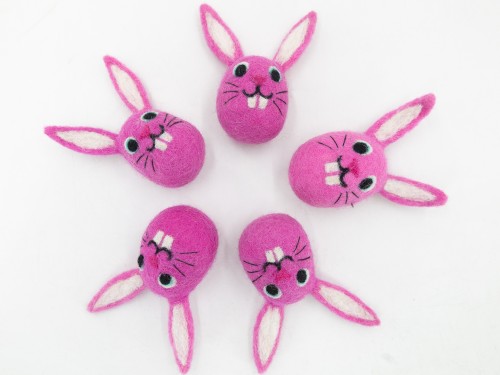 Felt Easter Bunny Head With Ear