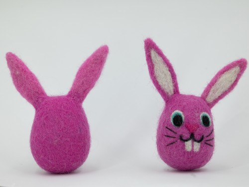 Felt Easter Bunny Head with Ear
