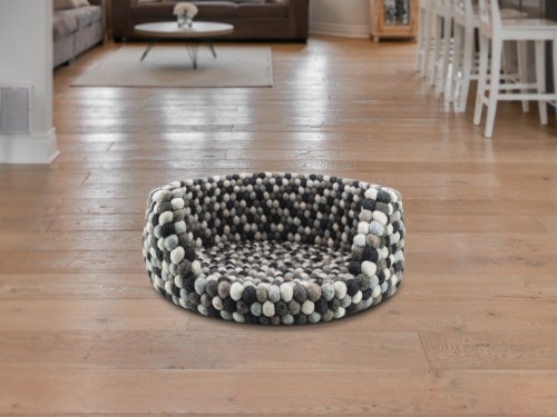 Felt Multicolor Natural Dog Bed