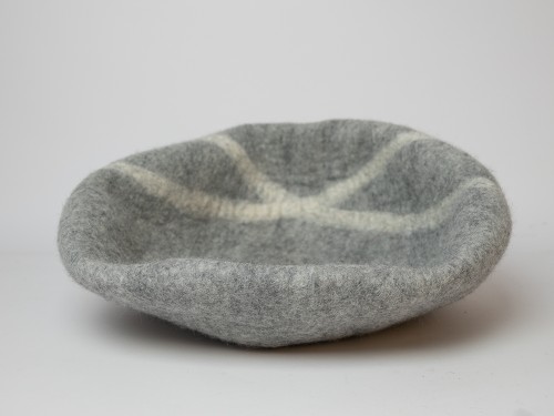 Natural Grey Felt Cat Bed House