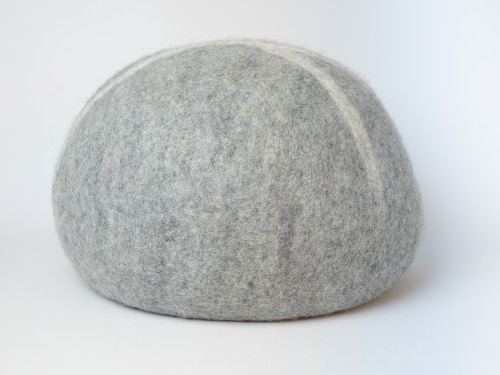 Natural Grey Felt Cat Bed House