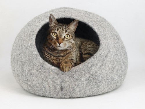 Grey Felt Cat House