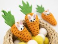 Handmade Felt Bunny in Carrot