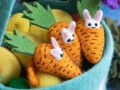 Handmade Felt Bunny in Carrot