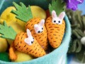 Handmade Felt Bunny in Carrot