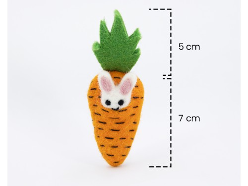Handmade Felt Bunny in Carrot