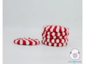 10cm Red and White Felt Ball Coasters