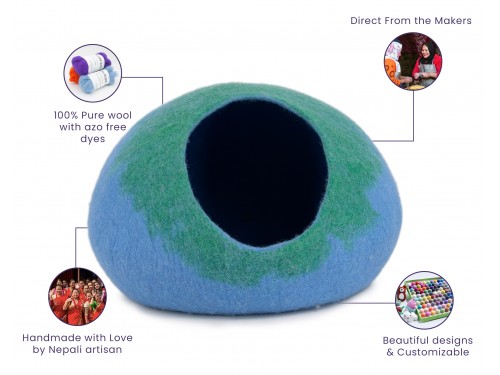 Gradient Felt Cat House