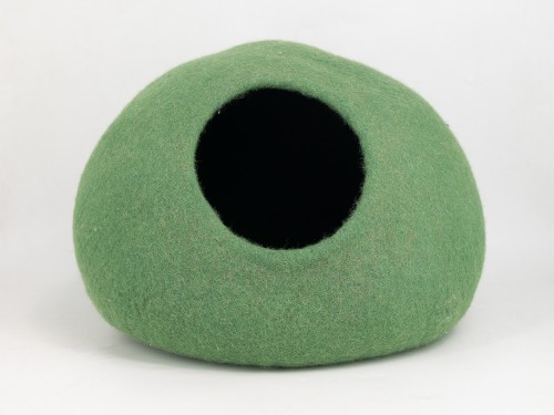 Green Plain Design Felt Cat House