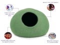 Green Plain Design Felt Cat House