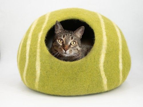 Felt Blue Stripe Design Cat House