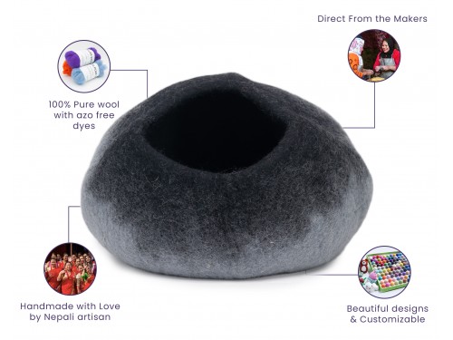 Gradient Felt Cat House