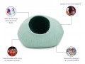 Mint Plain Design Felt Cat House
