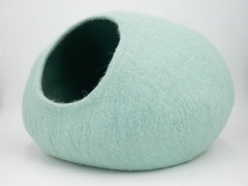 Mint Plain Design Felt Cat House