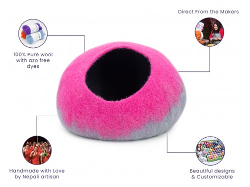 Gradient Design Felt Cat House