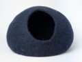 Dark Blue Plain Design Felt Cat House