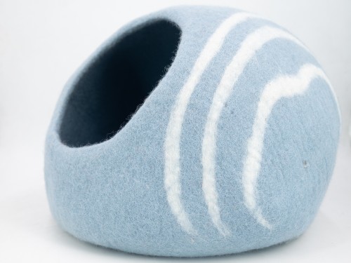 Stripe Design Wool Felt Cat House