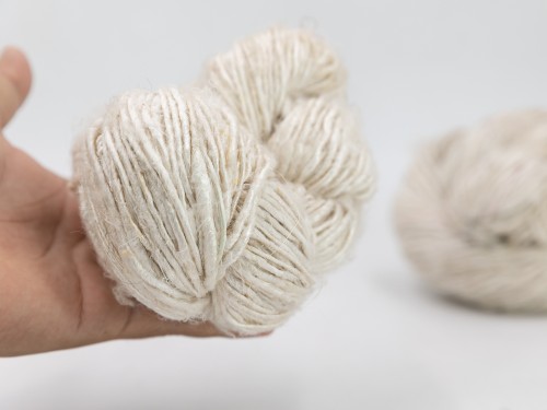 Natural Banana Fiber Silk Yarn in Hanks