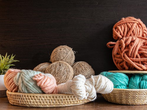 Natural Banana Fiber Silk Yarn in Hanks