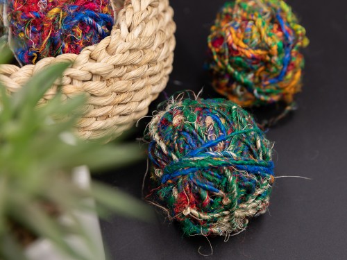 Bulky Recycled Silk Yarn Grade A