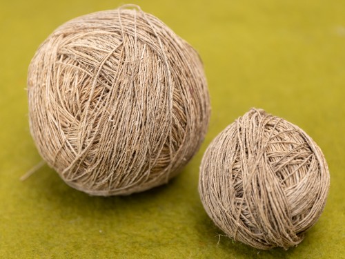 Handspun Organic Nettle Yarn Ball - Felt and Yarn