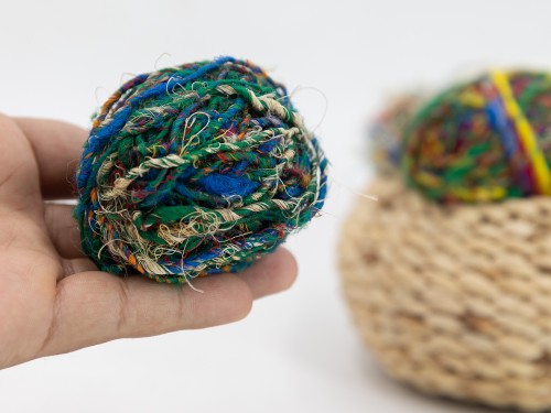 Super Bulky Recycled Silk Yarn Grade B