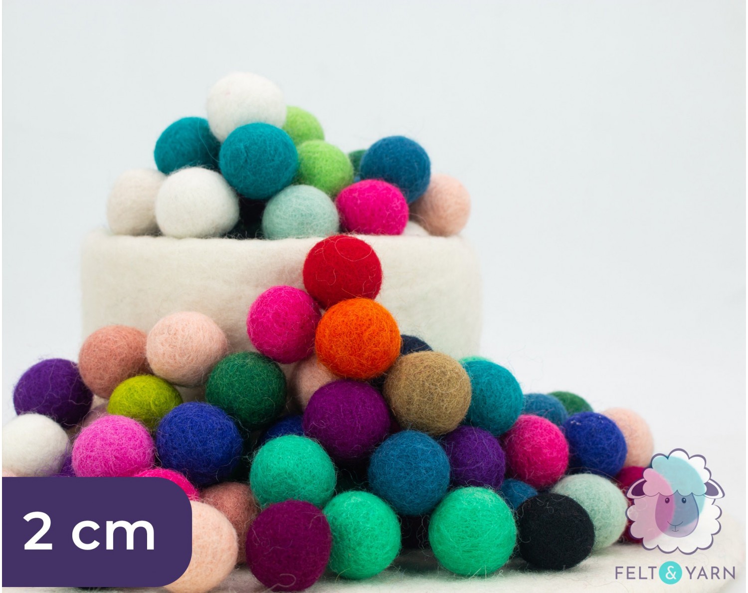 2cm Maroon Color Felt Balls ~ Beads Woolen Pom Pom Home Decor DIY Craft Supplies 