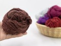 Brown Color Recycled Silk Yarn Grade B