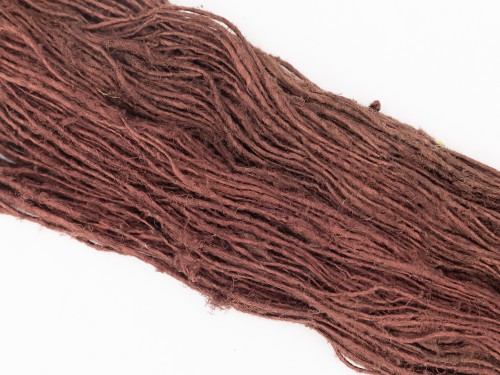 Brown Color Recycled Silk Yarn Grade B