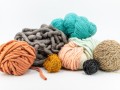 Purple Color Recycled silk yarn Grade B