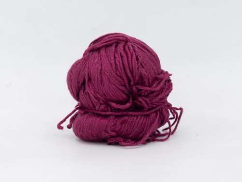 Maroon Color Recycled silk yarn Grade B