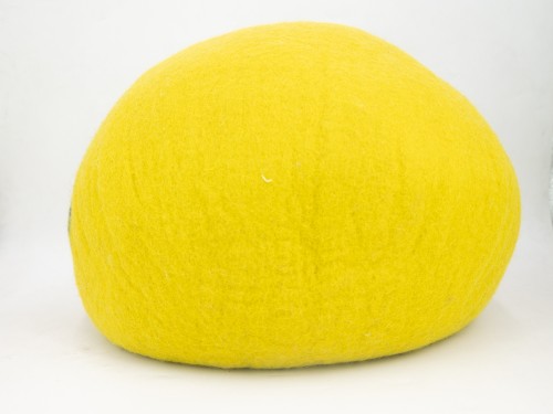 Yellow Soft Handmade Wool Felt Cat Cave House
