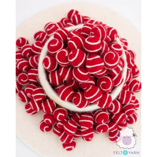 2cm Swirl Felt Balls | Wholesale Felt Balls