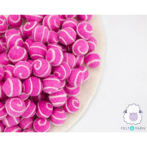 2cm Swirl Felt Balls | Wholesale Felt Balls