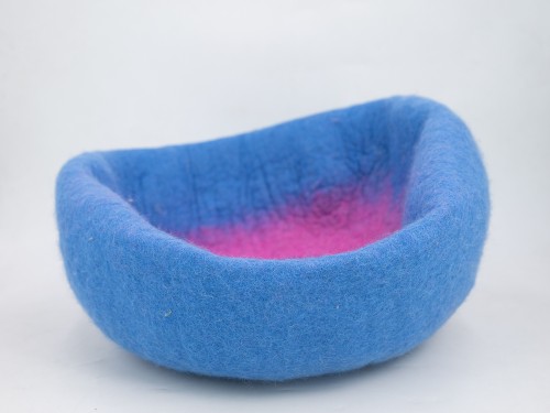 Pink & Blue Gradient Felt Cat Cave