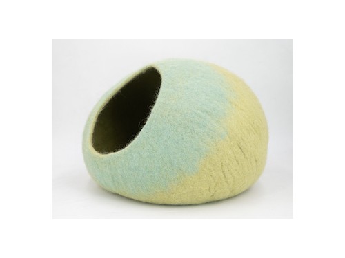Mint & Green Gradient Felt Cat Cave