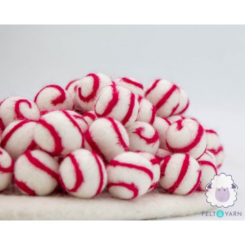 2cm Swirl Felt Balls | Wholesale Felt Balls