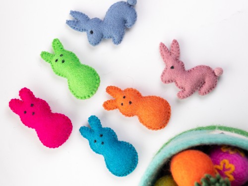 Stitched Felt Easter Bunny Peeps