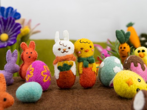 Stitched Felt Chick in Egg