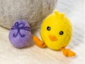 Needle Felted Chick with Egg