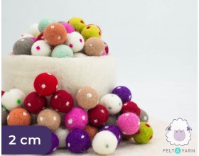 2cm Polka Dot Felt Balls |...