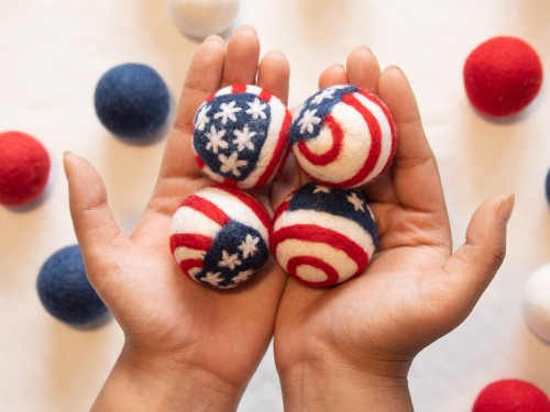 4cm Felt Baubles - 4th of July