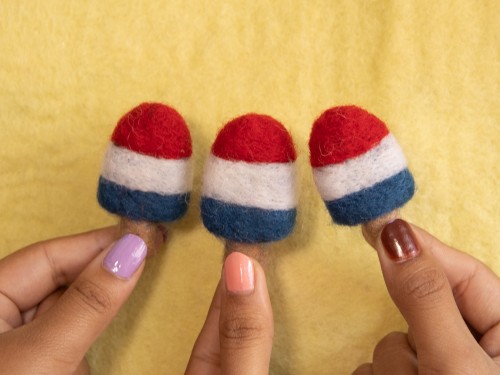 5cm Felt Popsicle - 4th of July
