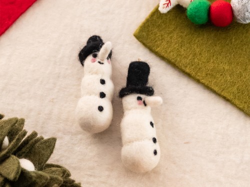 Christmas Felt Snowman with Hat