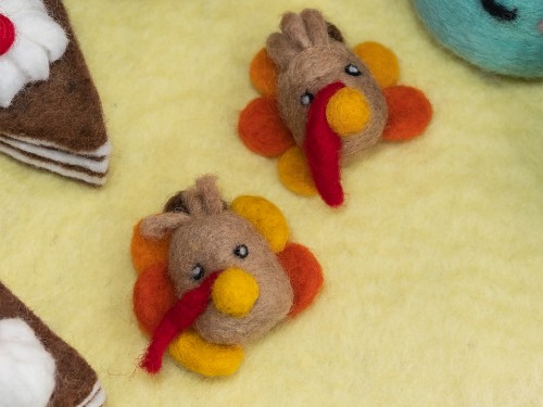 Wool Felt Thanksgiving Turkey Head