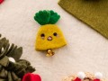 11x7cm Felt Yellow Bell Ornament