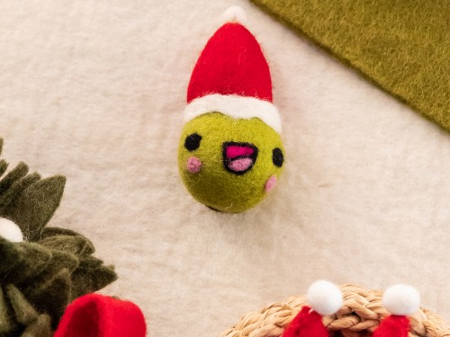 Felt Brussels Sprout Bauble Ornament