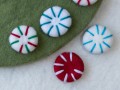 4cm Felt Peppermint Candy