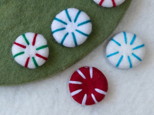 4cm Felt Peppermint Candy