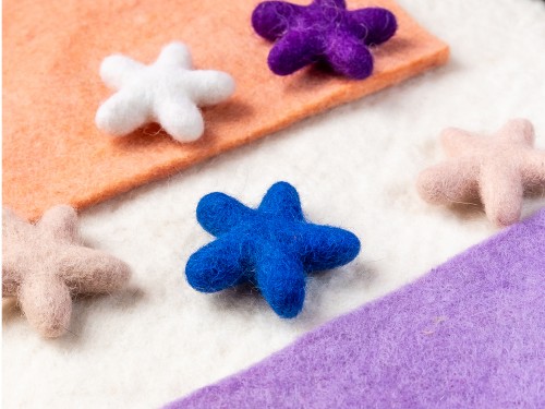 4-5cm Colorful Felted Stars